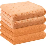 Erwin Müller Handtuch Sigmaringen 4er-Pack Walk-Frottier apricot Größe 50x100 cm