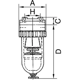 Riegler Filter »Standard«, PC-Behälter und Schutzkorb, 5 μm, BG 3, G 3/4