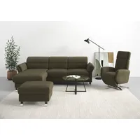 sit&more Ecksofa »Grenoble L-Form mit Federkern«, wahlweise mit Bettfunktion, Bettkasten, Arm- und Kopfteilverstellung
