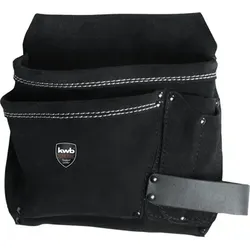 Werkzeug-Gürteltasche aus Rindsspaltleder, schwarz