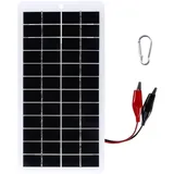 10 W Polysilizium-Solarzellen mit Karabiner, 12 V, Solarzellen, Akku-Ladegerät, tragbar, 9–12 V, Akku, Solarzellen für Outdoor, Camping, Wandern