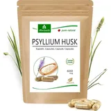 MoriVeda® Flohsamenschalen Kapseln I Vegan I Psyllium Husk I Verdauung, Entgiftung, Darmgesundheit I Monatspackung I 120 Stück