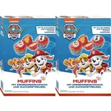 RUF x PAW Patrol Muffin Backmischung mit Erdbeer-Geschmack, für 12 Paw Patrol Muffins, inkl.16 Oblaten-Auflegern und PAWsome Muffin-Förmchen, 1 x 394g (Packung mit 2)