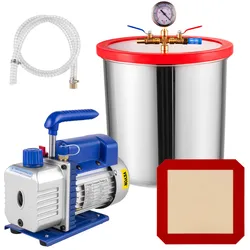 VEVOR Multifunktionspumpe 5 Gallone Vakuumkammer mit 3 Cfm Vakuumpumpe 84 L/Min Konditionierung 1/4 Ps