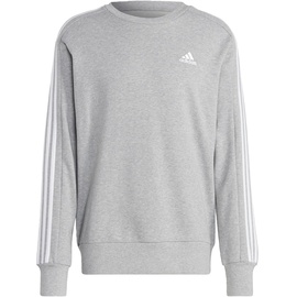 adidas Herren Sweatshirt (Long Sleeve) M 3S Ft SWT, Medium Grey Heather, IC9319, XL