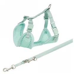 Trixie Junior Welpen-Softgeschirr mit Leine - mint