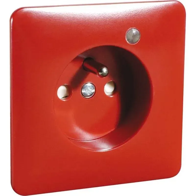 Peha Steckdose m.Erdungsstift B 80.6671 SI GLK ROT
