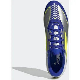 adidas F50 League Messi FG/MG Unisex Silver Metallic/Solar Yellow/Lucid Blue 47 1/3