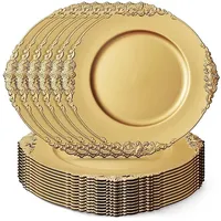 LATERN Platzteller 33 cm Goldene 12er Set