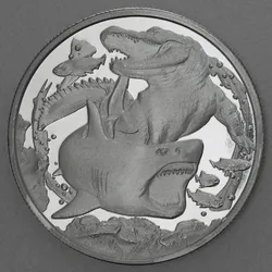 Silbermünze 1oz Shark vs. Crocodile 2022 Apex Predators diff. (Niue)