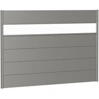Biohort Sichtschutzelement 200 x 135 cm Quarzgrau Metall