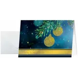 Sigel 10 SIGEL Weihnachtskarten Golden Glitter DIN A6