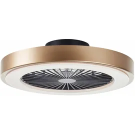 Brilliant Slimline 49 cm Deckenventilator Gold/Schwarz