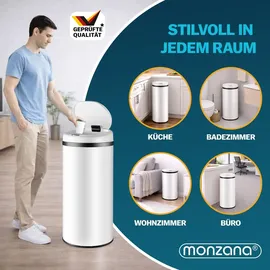monzana Mülleimer 50 l Weiß