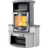 Kaminofen Hark 34 GT ECOplus 5 kW - Naturstein - Korpus: graphit/verchromt