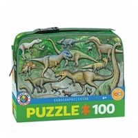 EUROGRAPHICS 9100-0098 - Dinosaur - Lunchbox, Brotdose mit Puzzle 100 Teile, Motiv: Dinosaurier