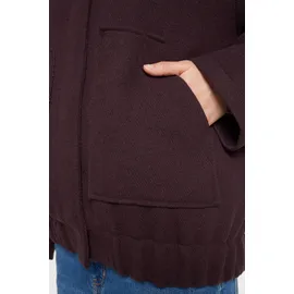 senses.the label Oversized Bomberjacke in Woll-Optik dunkelrot S/M,