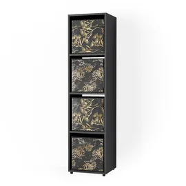 Vicco Ludus Aktenregal 37 x 145 x 34 cm Schwarz