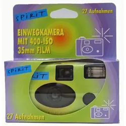 Einwegkamera Spirit mit Blitz, 400 ASA, 27 Aufnahmen