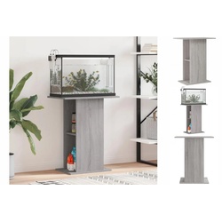 vidaXL Aquariumunterschrank Aquariumständer Grau Sonoma 60,5x36x72,5 cm Holzwerkstoff Aquarium Unt grau