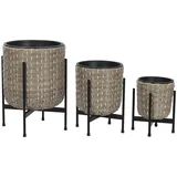 home esprit Metall, Polypropylen, Rattan, 39 x 39 x 49 cm