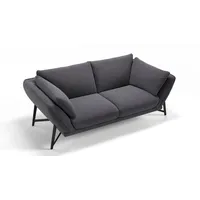 Sofanella 2-Sitzer Stoff ESTELLA, Relaxsofa, Designsofa, Designer Couch, Italienisches Sofa, 2er Sofa grau
