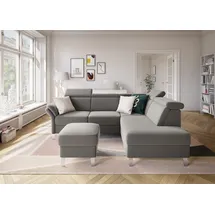 sit&more Ecksofa SIT & MORE "Vincenzo L-Form", grau (hellgrau), B:245cm H:84cm T:193cm, Sofas, Ecksofa, inklusive Kopfteilverstellung, wahlweise mit Bettfunktion, Bettkasten