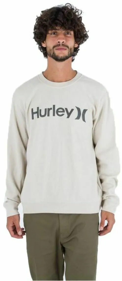 Herren Sweater ohne Kapuze Hurley One&Only Solid Warmes Weiß - XL