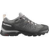 Salomon X-ward Leather Goretex Wanderschuhe - Gull / Black / Ebony - EU 42