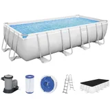 BESTWAY Power Steel Frame Pool Set 549 x 274 x 122 cm inkl. Filterpumpe
