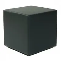 Küchen-Preisbombe Sitzwürfel Kubus I Kunstleder 45 x 45 x 45 cm Schwarz