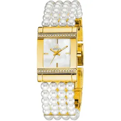 Quarzuhr, weiß, Armbanduhren, Damen