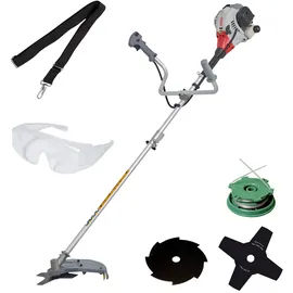 Ikra mogatec IKRA Benzin Freischneider IBF 25-1 inkl. Fadenspule 2x Messer Schutzbrille Gurt