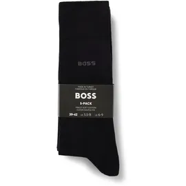 Boss Uni Color 10244642 01 Kurze Socken 5 Paare Black 39-42