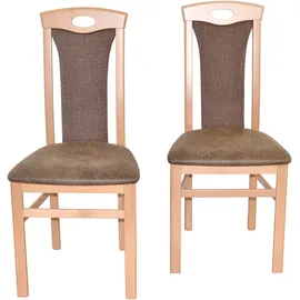 moebel-direkt-online Esszimmerstuhl Cora II braun 2er Set