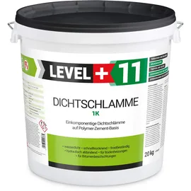 LEVEL PLUS Dichtschlämme 1K Trockener Keller Abdichten Aussen Balkon 20 kg grau