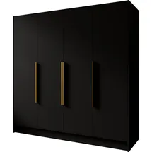 WFL GROUP Drehtürenschrank Mono Bis 200 x 200 x 51 cm Schwarz