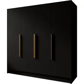 WFL GROUP Drehtürenschrank Mono Bis 200 x 200 x 51 cm Schwarz