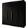 WFL GROUP Drehtürenschrank Mono Bis 200 x 200 x 51 cm Schwarz