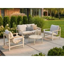 beautysofa Aspen Gartenlounge-Set 4-tlg. beige/grau