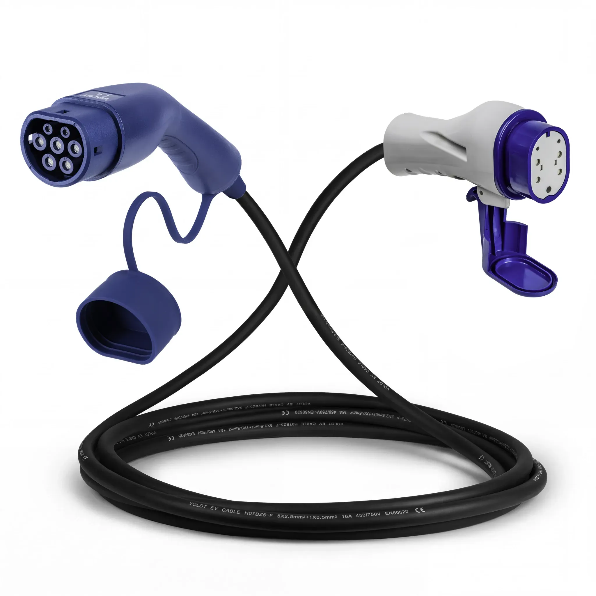 Voldt® Typ 2 - Typ 3 | Mode 3 | 16A | 11kW Ladekabel | 15 Meter