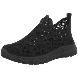 Ital-Design Slip-Ons Schwarz Damen 38