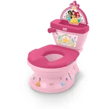 Bright Starts My Size Töpfchen 2-in-1-System Disney Princess, für Kleinkinder zum Töpfchentraining mit realistischen Spülgeräuschen, Jubelrufen und Melodien, für Alter 18 Monate, bis 23 kg