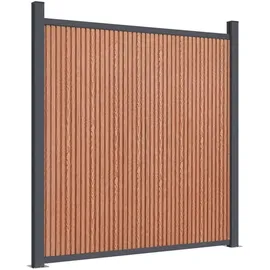 vidaXL Zaunelement 872 x 186 cm Braun/WPC