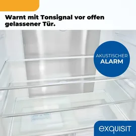 Exquisit FD490-160-WS-202E French Door (506 l, 1830 mm hoch, Silber)