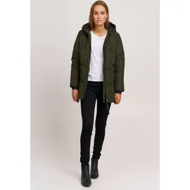 Oxmo OXJunchen Damen Winterjacke Damenjacke Jacke mit Kapuze Eingrifftaschen Reißverschluss Regular fit - Grün - XL
