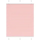 vidaXL Plissee Rosa 110x100 cm Stoffbreite 109,4 cm Polyester, Faltrollo, Klemmfix, Plisseerollo, Jalousie, Rollo, Plisseerollo für Fenster
