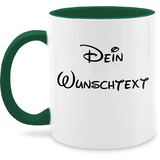 Tasse Tassen 325ml - Aufdruck selbst gestalten - Wunschtext I Geschenk mit eigenem Text personalisiert - 325 ml - Petrolgrün - teetasse personalisierte+tassen+mit+namen personalisierte geschenke