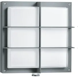 Steinel Außenleuchte L 691 S Anthrazit, 8.5 W Wandlampe, 360° Bewegungsmelder, schlagfest, warmweiß, inkl. Schutzgitter