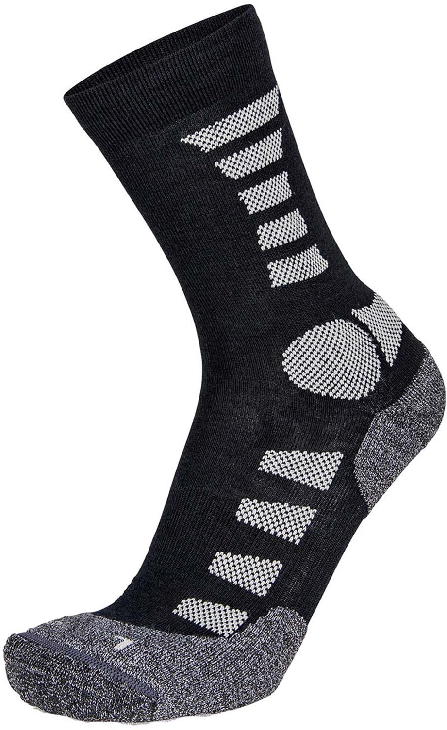 Eightsox Merino Light Wandersocken schwarz- Gr. 35-38